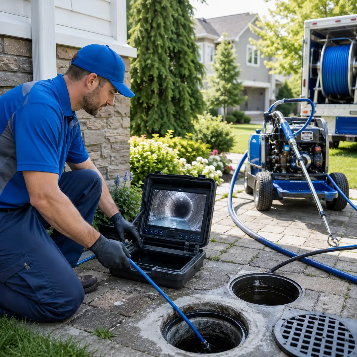 Outdoor drain cleaning professionals serving What Cheer, IA