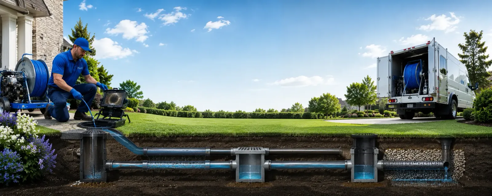 Outdoor drain cleaning information for What Cheer, IA